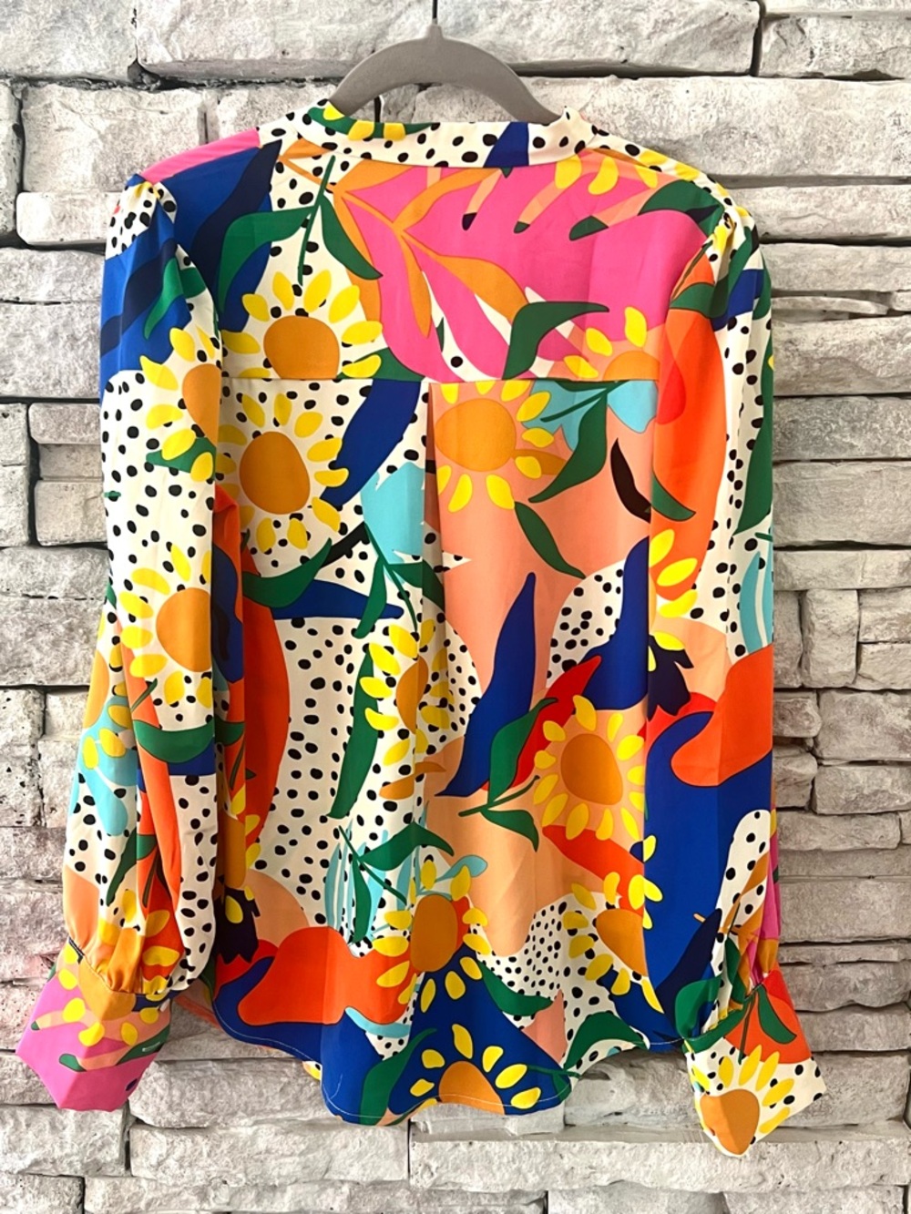Kirundo Multicolor Floral Abstract Button-Up Top - Picture 2 of 6